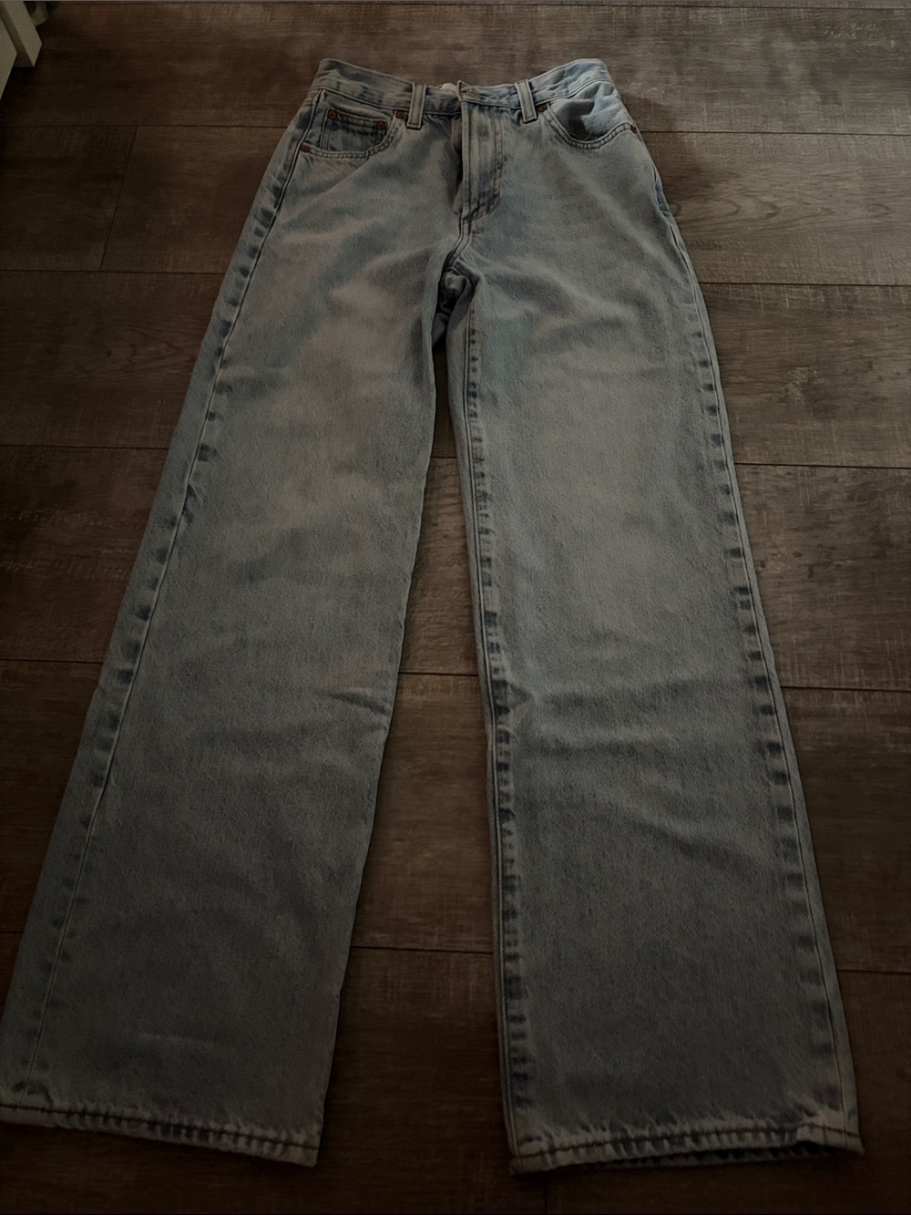 Denim Forum Straight Leg Jeans - Light Blue